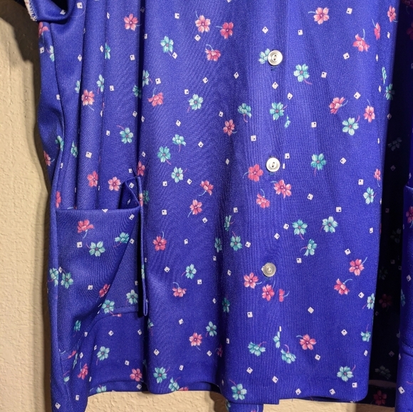 lind And Clare Blue Floral Button-Up Shirtsize 44 Pre-owned - Picture 3 of 9